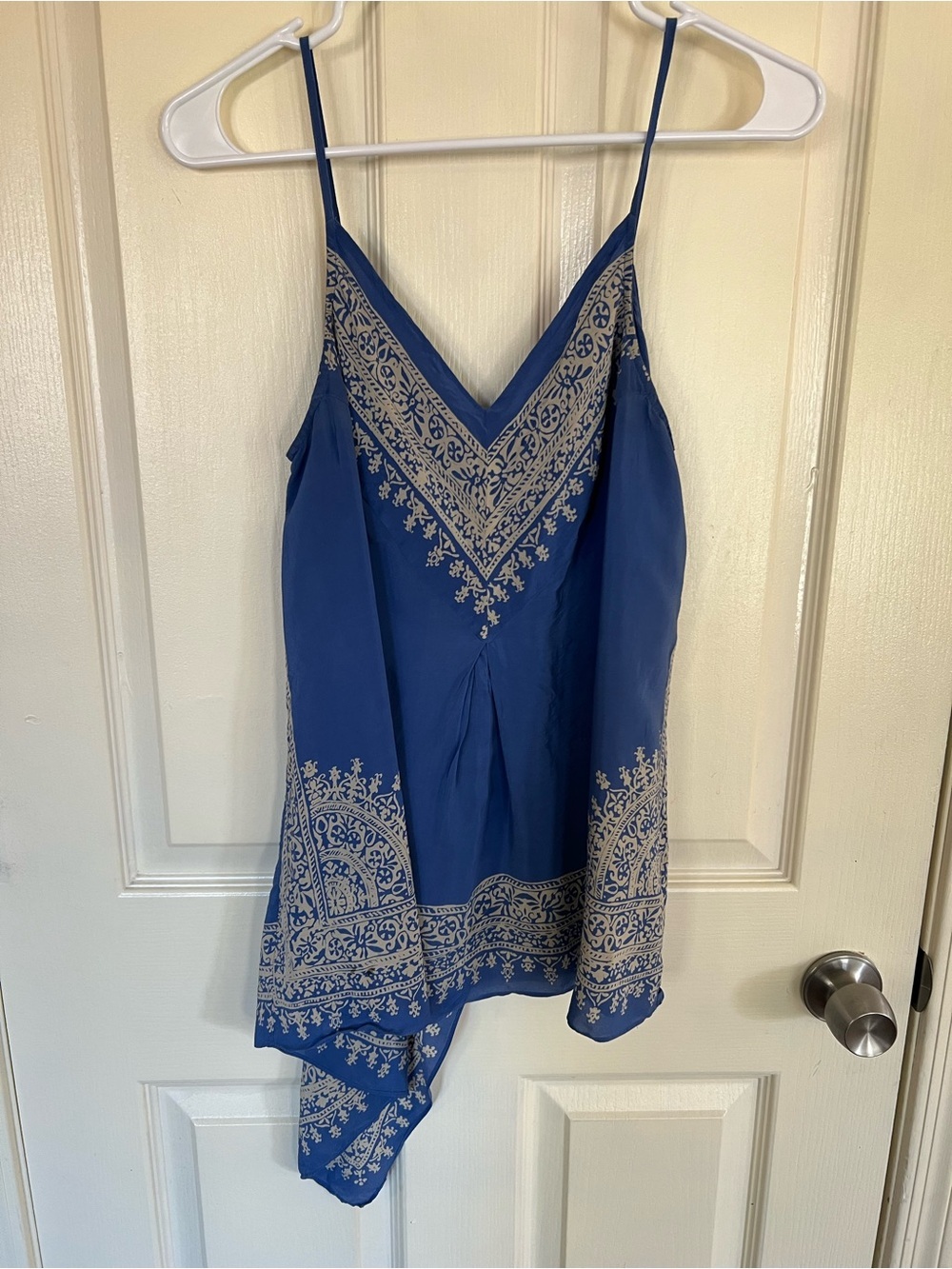 HD in Paris Silk Handkerchief Hem Boho Tank Top Anthropologie M